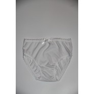 Трусы белые с кружевной резинкой